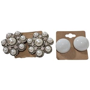 *CO925844 Vintage Clip-on Earrings  2 pair